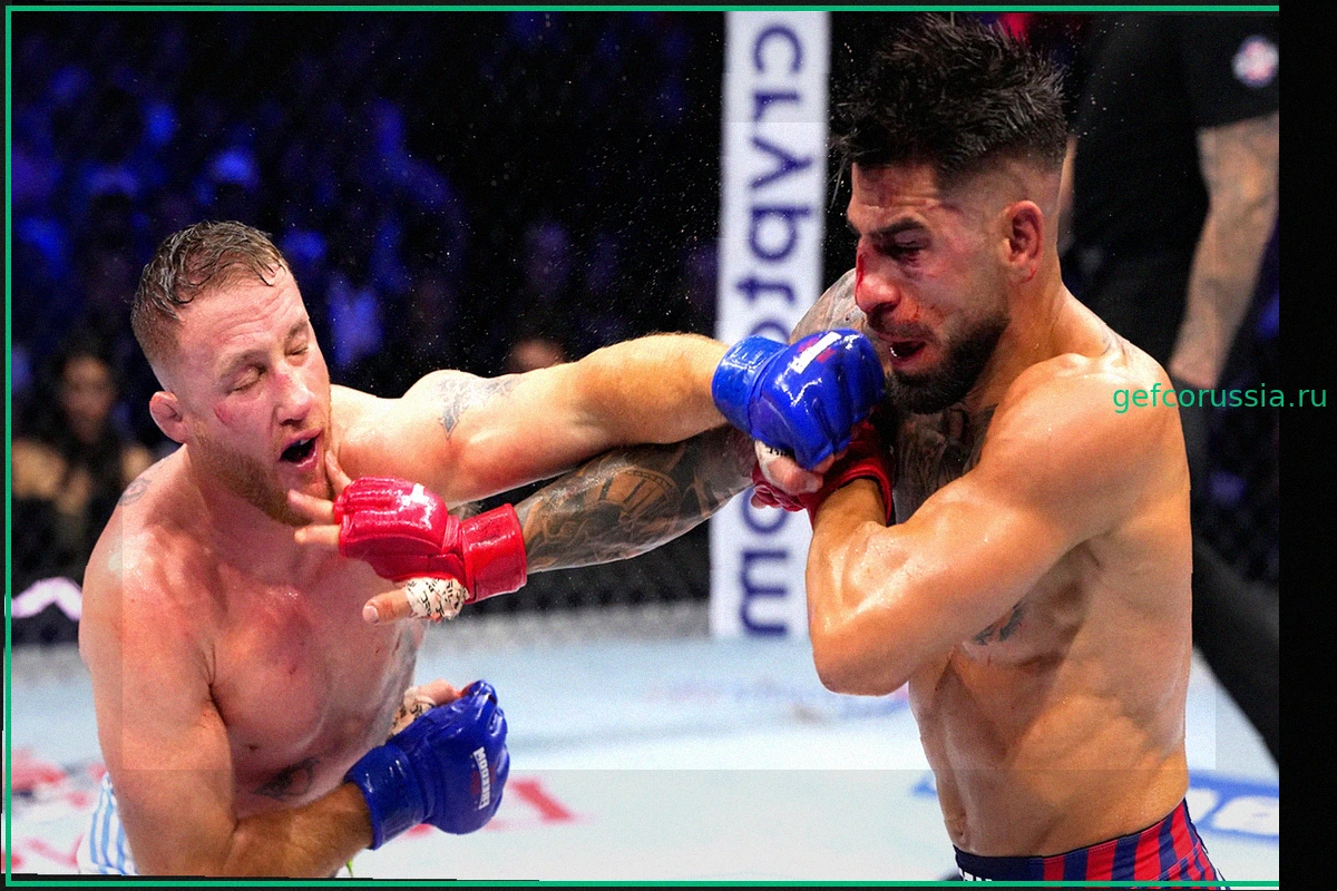 Джастин Гэтжи завоевал титул чемпиона UFC в легком весе, победив Илию Топурию на UFC Freedom 250
